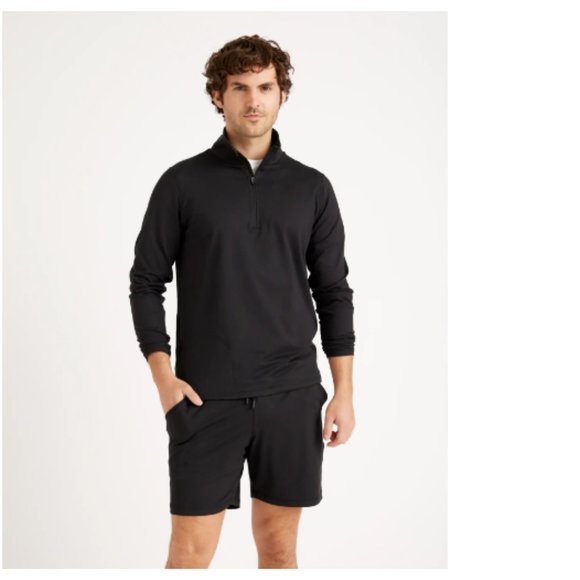 Quince Other - Quince Flowknit Ultra-Soft Performance Half-Zip NWOT Medium Black